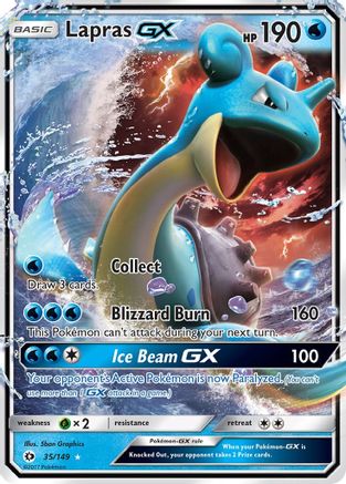 Lapras GX (35/149) Holofoil [SM: Base Set] Pokemon Single Pokémon
