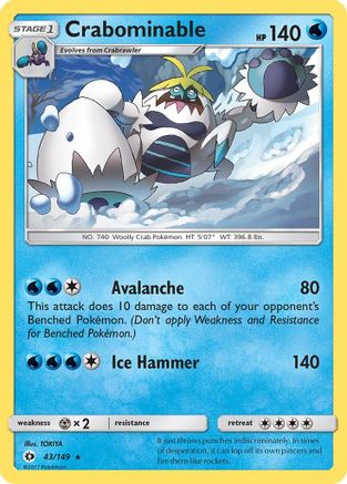 Crabominable (43/149) [SM: Base Set] Pokemon Single Pokémon