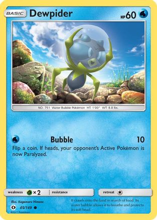 Dewpider (45/149) [SM: Base Set] Pokemon Single Pokémon