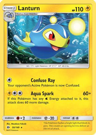 Lanturn (50/149) Reverse Holofoil [SM: Base Set] Pokemon Single Pokémon