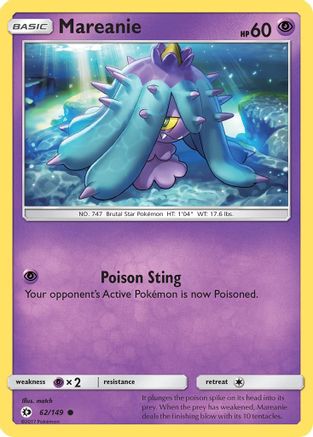 Mareanie (62/149) [SM: Base Set] Pokemon Single Pokémon