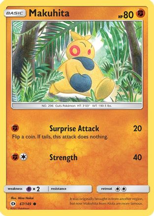 Makuhita (67/149) [SM: Base Set] Pokemon Single Pokémon