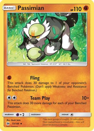Passimian (73/149) [SM: Base Set] Pokemon Single Pokémon