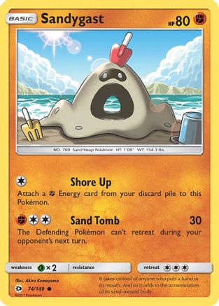 Sandygast (74/149) Reverse Holofoil [SM: Base Set] Pokemon Single Pokémon