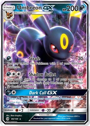 Umbreon GX (80/149) Holofoil [SM: Base Set] Pokemon Single Pokémon