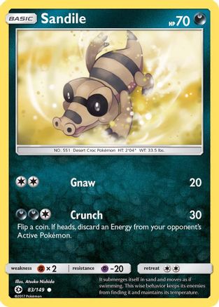 Sandile (83/149) [SM: Base Set] Pokemon Single Pokémon