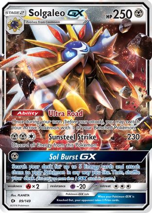Solgaleo GX (89/149) - [SM: Base Set] Holofoil Pokemon Single Pokémon