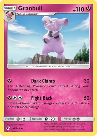 Granbull (91/149) Reverse Holofoil [SM: Base Set] Pokemon Single Pokémon
