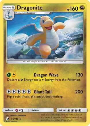Dragonite (96/149) Reverse Holofoil [SM: Base Set] Pokemon Single Pokémon