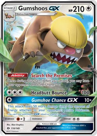 Gumshoos GX 110/149 Holofoil [SM: Base Set] Pokemon Single Pokémon