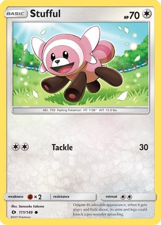 Stufful (111/149) Reverse Holofoil [SM Base Set] Pokemon Single Pokémon