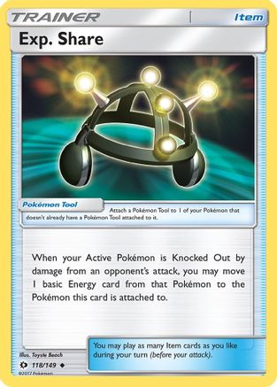 Exp. Share (118/149) Reverse Holofoil [SM: Base Set] Pokemon Single Pokémon