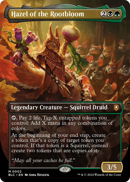 Hazel of the Rootbloom (BLC-002) [Bloomburrow Commander] (Borderless) MTG Single Wizards of the Coast