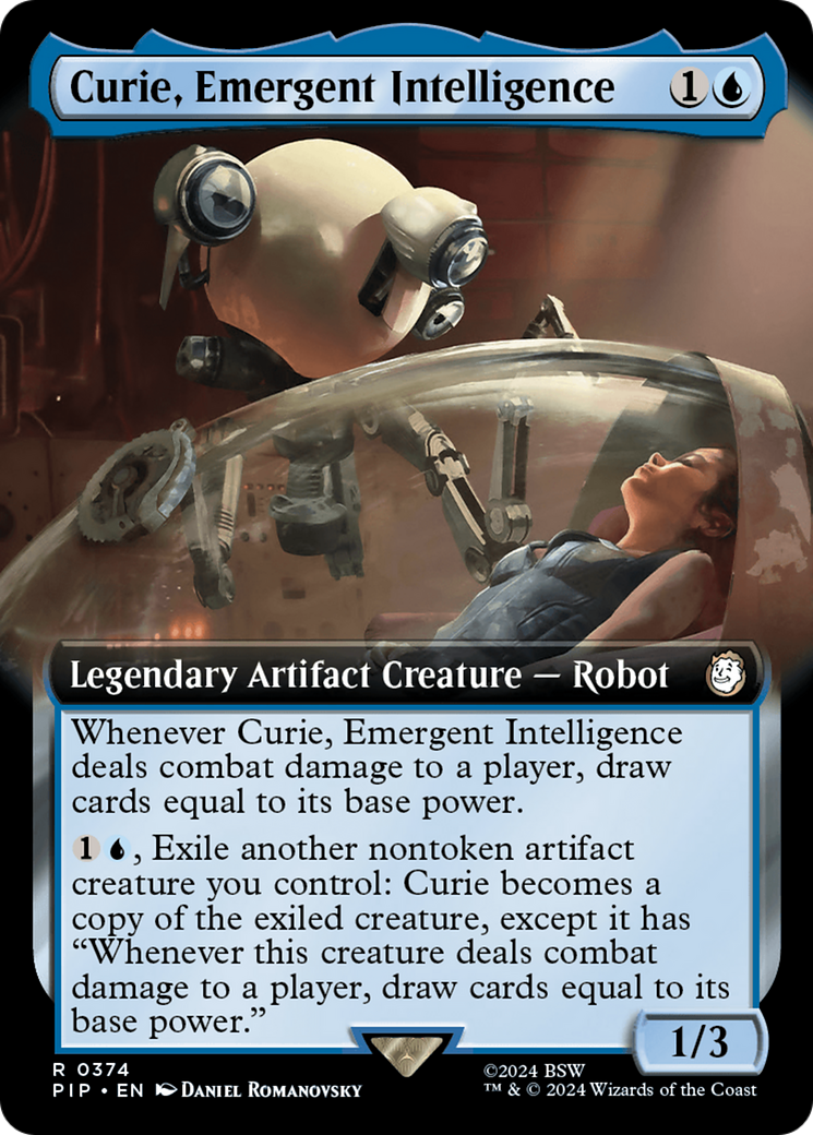 Curie, Emergent Intelligence (PIP-374) [Fallout] (Extended Art) Foil MTG Single Wizards of the Coast