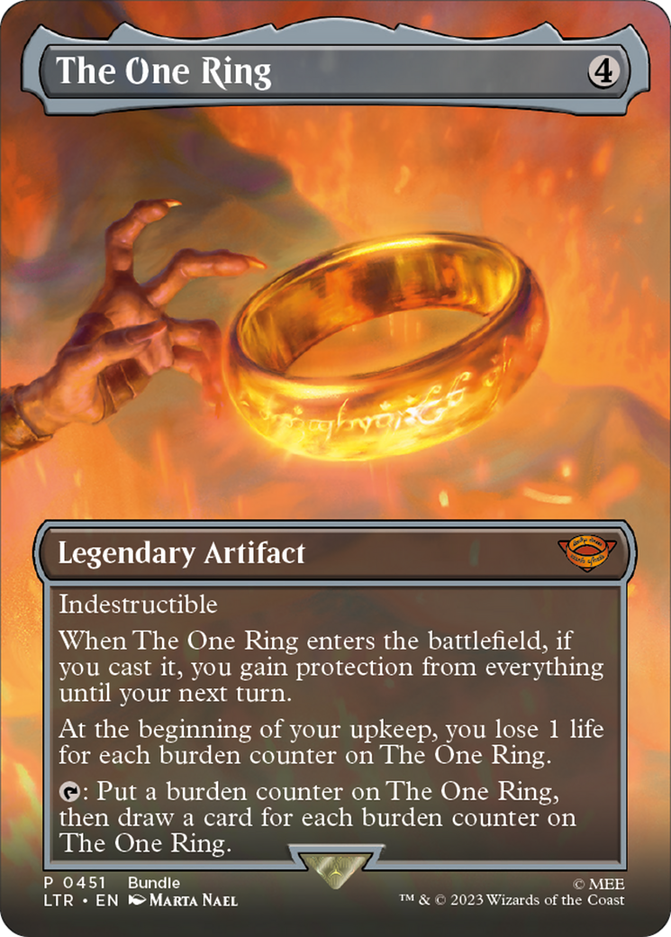 The One Ring (LTR Bundle) (UMP-451) [The Lord of the Rings: Tales of Middle-earth] (Borderless) MTG Single Wizards of the Coast