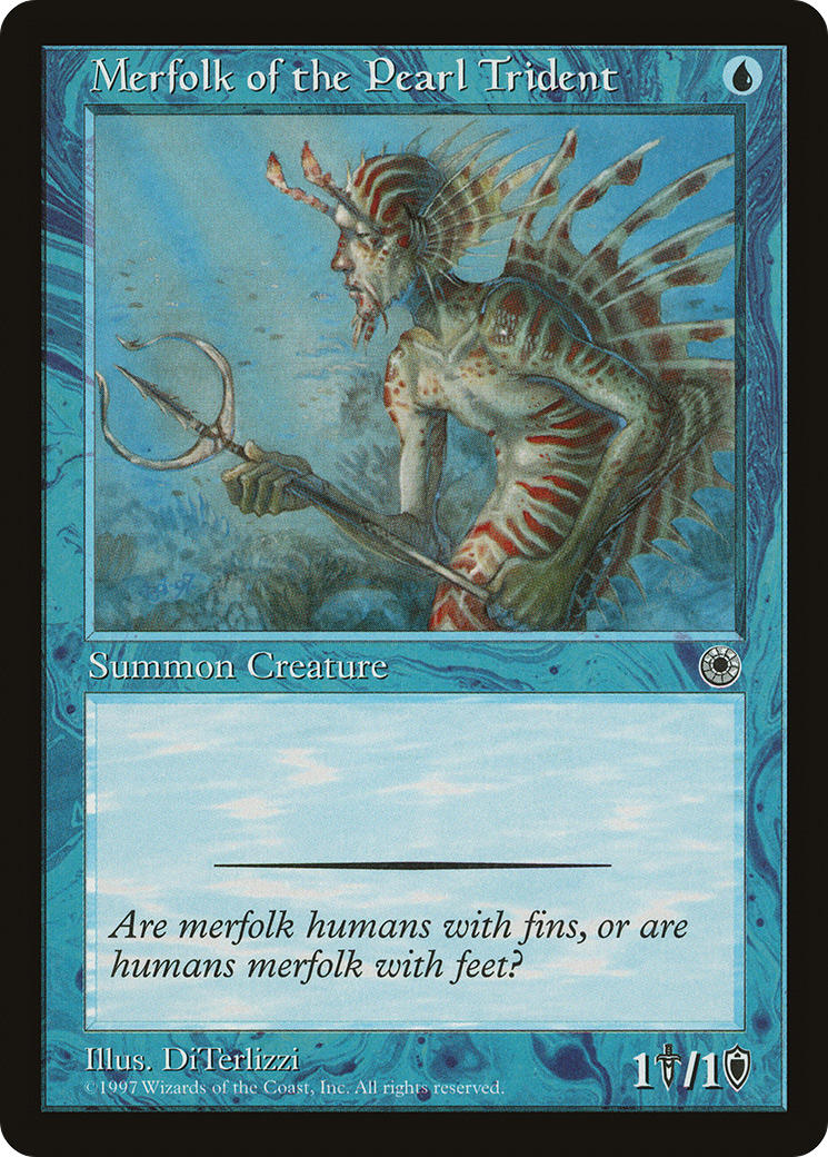 Merfolk of the Pearl Trident (POR-060) [Misc] Portal MTG Single Wizards of the Coast