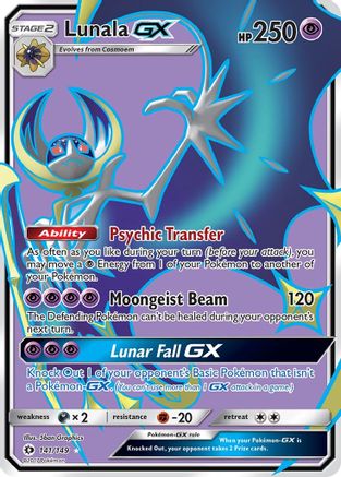 Lunala GX (Full Art) 141/149 Holofoil [SM: Base Set] Pokemon Single Pokémon