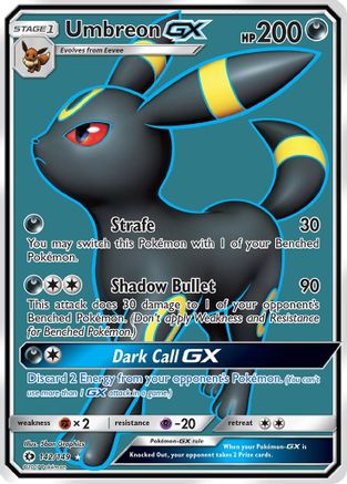 Umbreon GX (Full Art) (142/149) Holofoil [SM: Base Set] Pokemon Single Pokémon