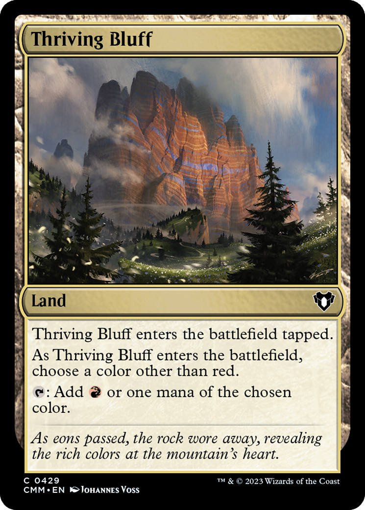 Thriving Bluff (CMM-429) [Commander Masters] Foil MTG Single Wizards of the Coast