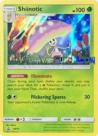 Shiinotic - SM10 (Prerelease) [Staff] () Holofoil [SM: Black Star Promos] Pokemon Single Pokémon