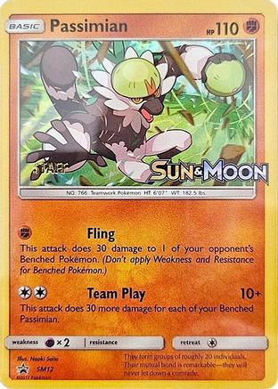 Passimian - SM12 (Prerelease) [Staff] () Holofoil [SM: Black Star Promos] Pokemon Single Pokémon