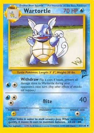Wartortle [W Stamped] (63) - [Promos: WoTC Promo] Pokemon Single Pokémon