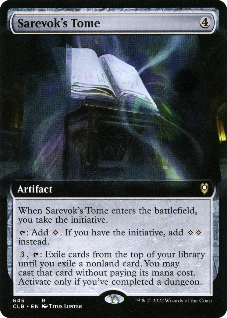 Sarevok's Tome (CLB-645) [Commander Legends: Battle for Baldur's Gate] (Extended Art) MTG Single Wizards of the Coast