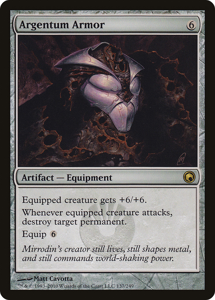 Argentum Armor [Scars of Mirrodin] MTG Single Magic: The Gathering