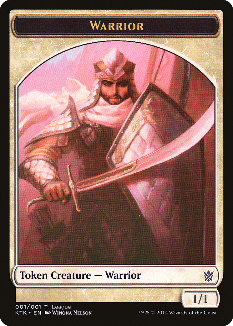 Warrior Token (LEP-001) [Tokens] League Tokens 2014 MTG Single Wizards of the Coast