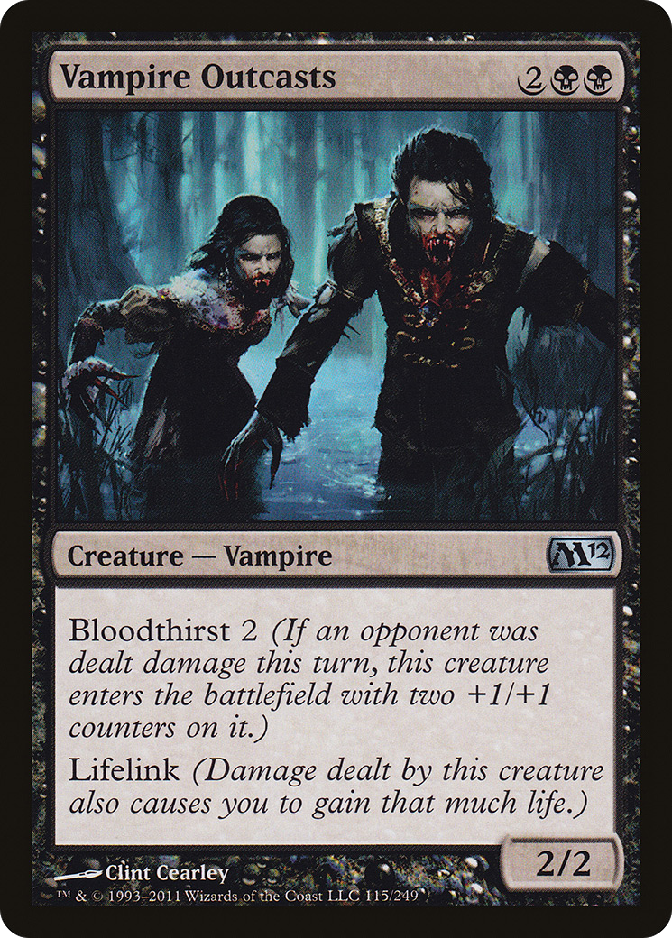 Vampire Outcasts (M12-115) [Magic 2012] MTG Single Wizards of the Coast