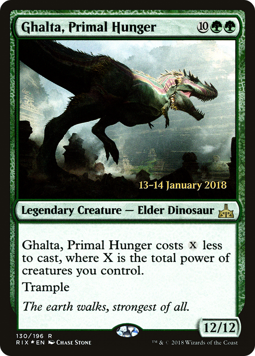 Ghalta, Primal Hunger (RIX) (PRE-130) [Rivals of Ixalan Promos] Foil MTG Single Wizards of the Coast