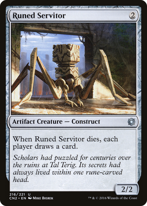 Runed Servitor (CN2-216) [Conspiracy: Take the Crown] MTG Single Wizards of the Coast