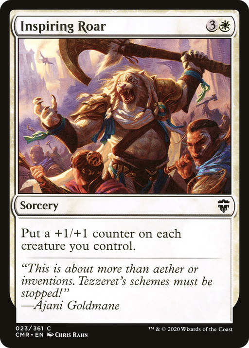 Inspiring Roar (CMR-023) [Commander Legends] MTG Single Wizards of the Coast