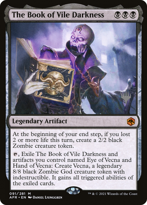 The Book of Vile Darkness (PPAFR-091) [Adventures in the Forgotten Realms Promos] MTG Single Wizards of the Coast