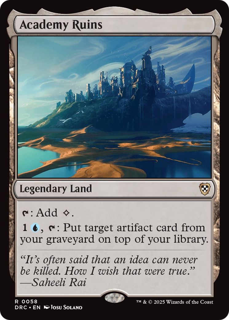 Academy Ruins (DRC-058) [Aetherdrift Commander] MTG Single Wizards of the Coast