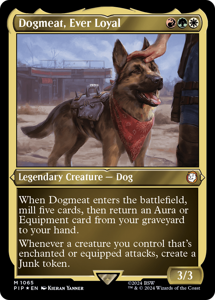 Dogmeat, Ever Loyal (Display Commander) - Thick Stock (PIP-1065) [Fallout] Foil MTG Single Wizards of the Coast