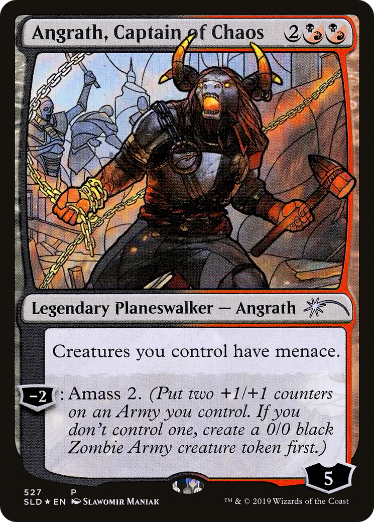 Angrath, Captain of Chaos (Stained Glass) (SLD-527) [Secret Lair] Drop Foil MTG Single Wizards of the Coast