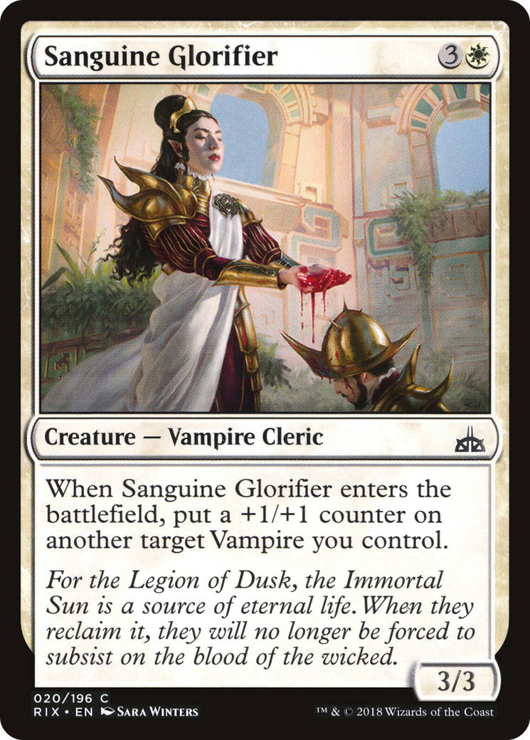 Sanguine Glorifier (RIX-020) [Rivals of Ixalan] Foil MTG Single Wizards of the Coast