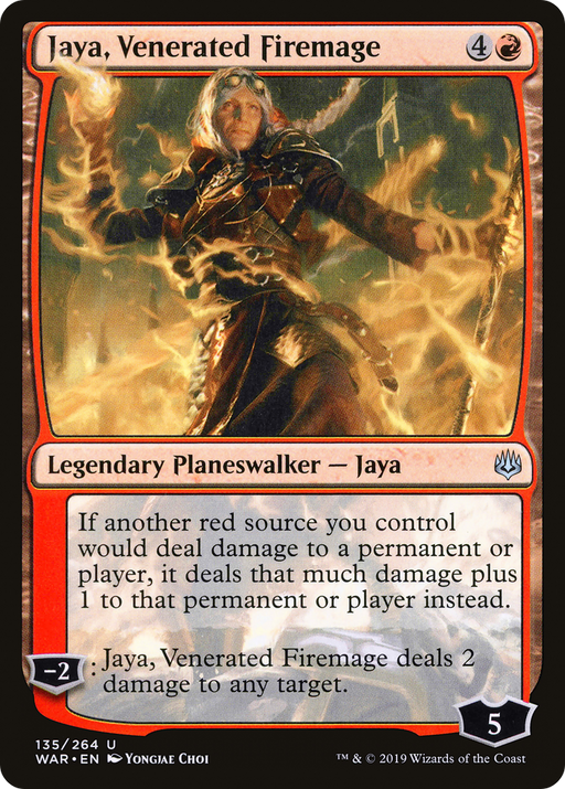 Jaya, Venerated Firemage (WAR-135) [War of the Spark] MTG Single Wizards of the Coast