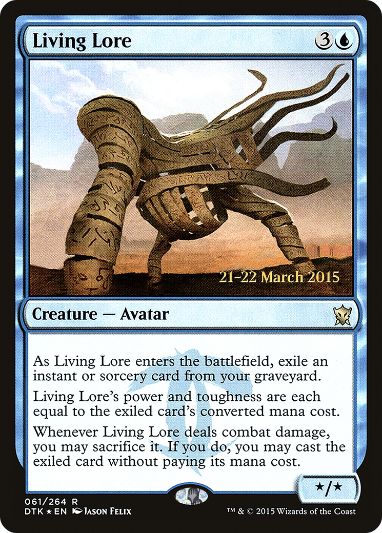 Living Lore (PRE-061) [Dragons of Tarkir Promos] Foil MTG Single Wizards of the Coast