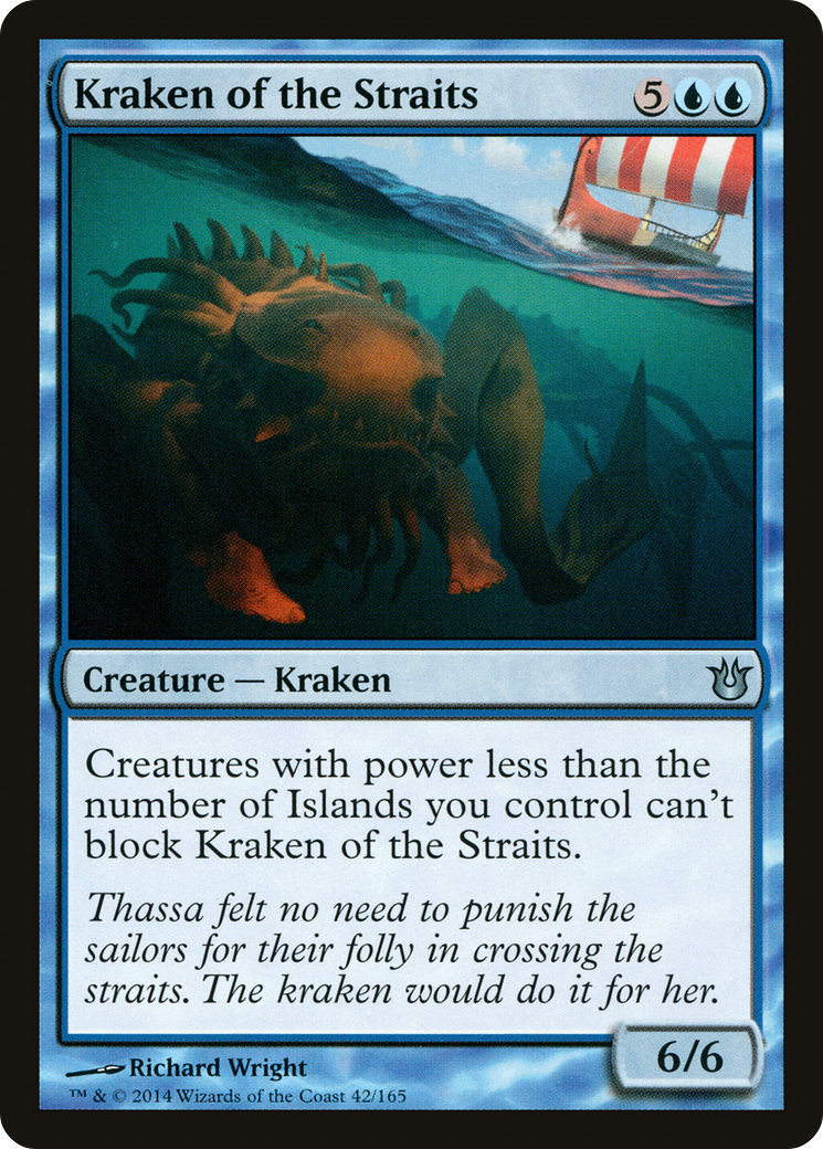Kraken of the Straits (BNG-042) [Born of the Gods] MTG Single Wizards of the Coast