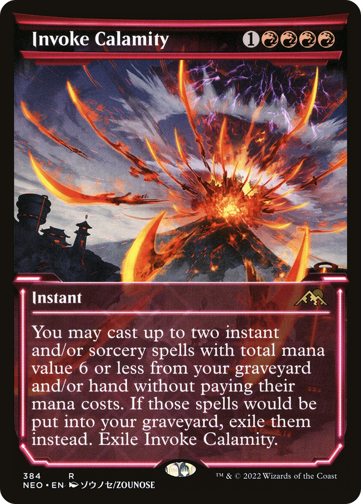 Invoke Calamity (NEO-384) [Kamigawa: Neon Dynasty] (Showcase) MTG Single Wizards of the Coast