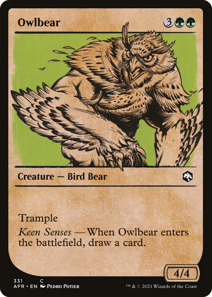 Owlbear (AFR-331) [Adventures in the Forgotten Realms] (Showcase) Foil MTG Single Wizards of the Coast