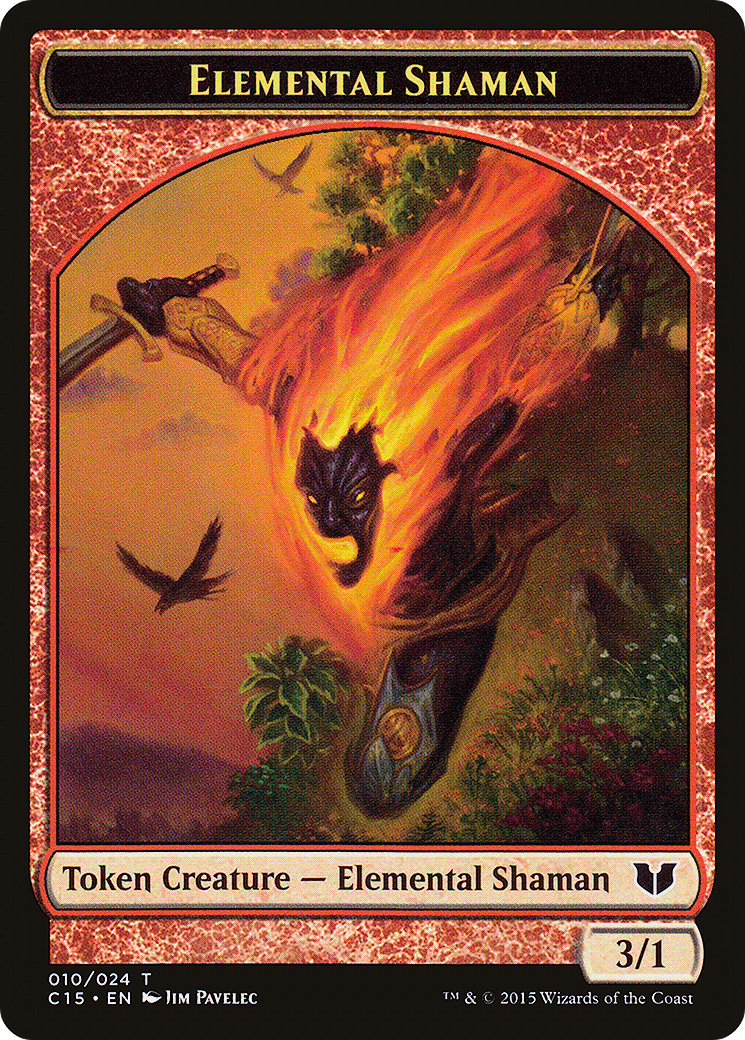 Elemental Shaman // Shapeshifter Double-Sided Token (C15-10 // 1) [Tokens] Commander 2015 Tokens MTG Single Wizards of the Coast