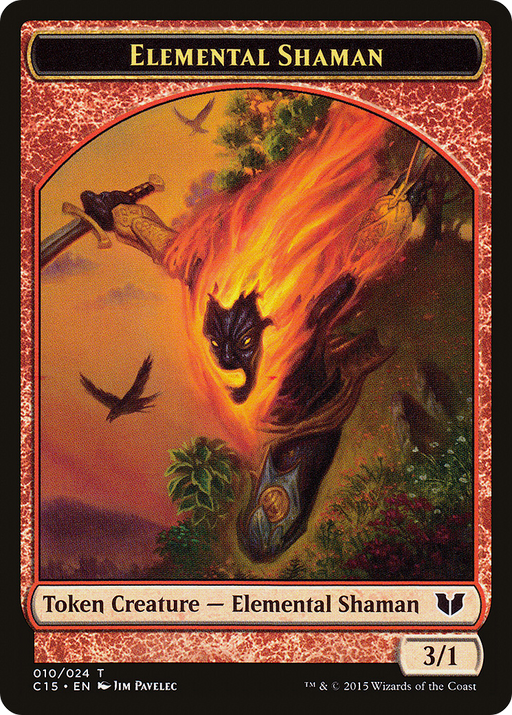 Elemental Shaman // Shapeshifter Double-Sided Token (C15-10 // 1) [Tokens] Commander 2015 Tokens MTG Single Wizards of the Coast