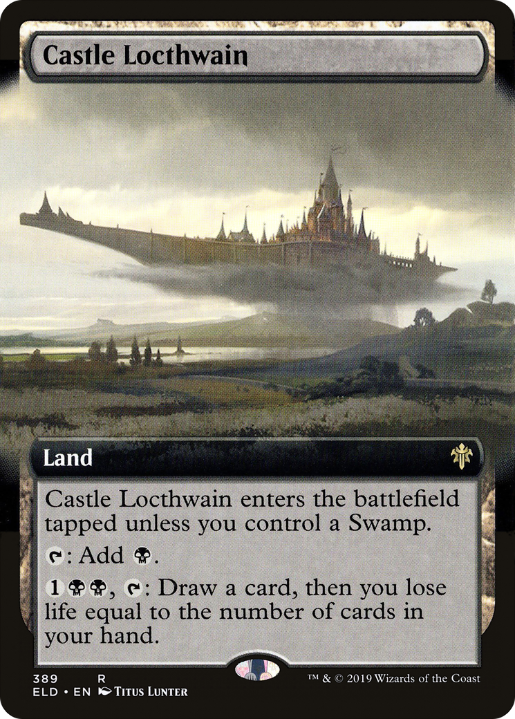 Castle Locthwain (ELD-389) [Throne of Eldraine] (Extended Art) Foil MTG Single Wizards of the Coast