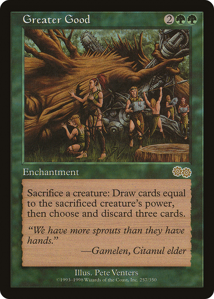Greater Good (USG-257) [Urza's Saga] MTG Single Wizards of the Coast
