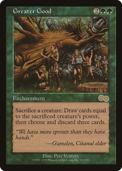 Greater Good (USG-257) [Urza's Saga] MTG Single Wizards of the Coast
