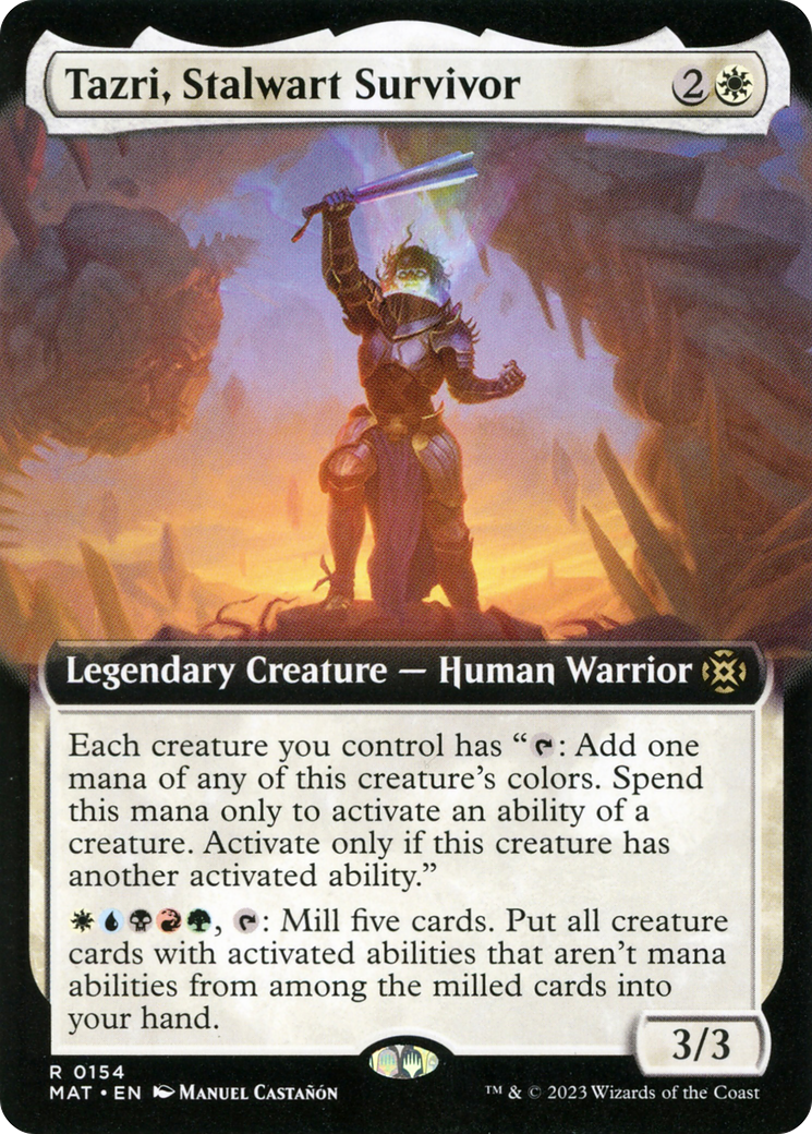 Tazri, Stalwart Survivor (MAT-154) [March of the Machine: The Aftermath] (Extended Art) Foil MTG Single Wizards of the Coast