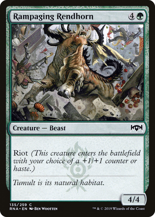Rampaging Rendhorn (RNA-135) [Ravnica Allegiance] MTG Single Wizards of the Coast